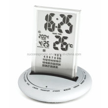 Multi Function Countdown Timer City Time Clock with Calendar, Desk Table Clock